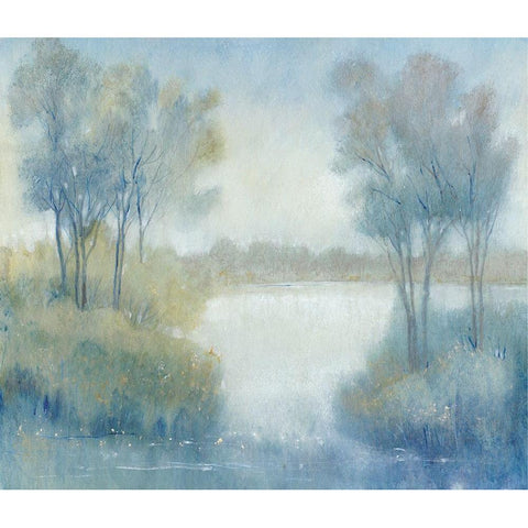 Morning at the Pond I Gold Ornate Wood Framed Art Print with Double Matting by OToole, Tim