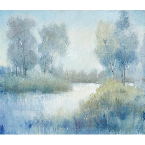 Morning at the Pond II White Modern Wood Framed Art Print by OToole, Tim