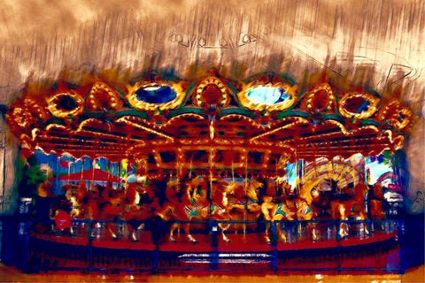 Wild Merry I White Modern Wood Framed Art Print with Double Matting by Curinga, Kim