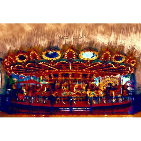 Wild Merry I Black Modern Wood Framed Art Print with Double Matting by Curinga, Kim