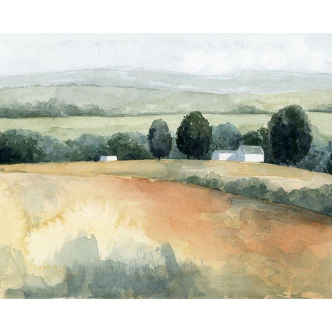 Family Farm II Gold Ornate Wood Framed Art Print with Double Matting by Popp, Grace