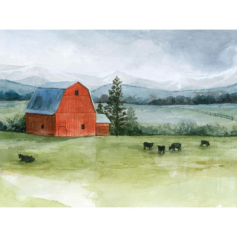 Valley Herd II Black Modern Wood Framed Art Print by Popp, Grace