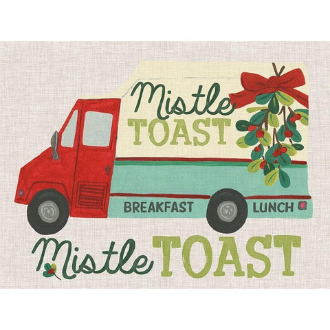 Food Truck Holidays III Gold Ornate Wood Framed Art Print with Double Matting by Vess, June Erica