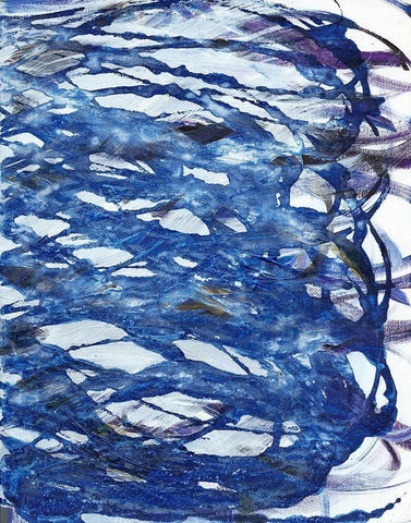Blue Infinity I Black Ornate Wood Framed Art Print with Double Matting by Fuchs, Jodi