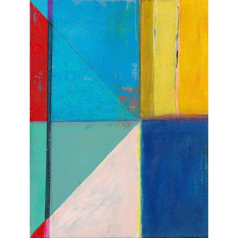 Colorful Geometrics II Black Modern Wood Framed Art Print with Double Matting by Fuchs, Jodi