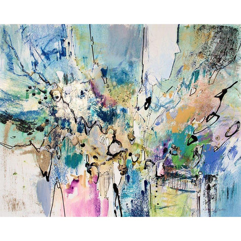 Rainbow Blue II White Modern Wood Framed Art Print by Gardner, Jennifer