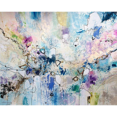 Rainbow Blue III Black Modern Wood Framed Art Print by Gardner, Jennifer