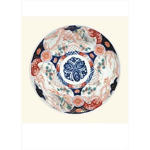 Imari Porcelain II White Modern Wood Framed Art Print by Vision Studio