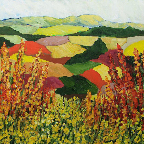 Red Blend White Modern Wood Framed Art Print by Friedlander, Allan