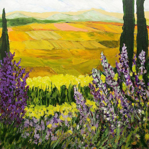 Golden Acres Black Modern Wood Framed Art Print by Friedlander, Allan