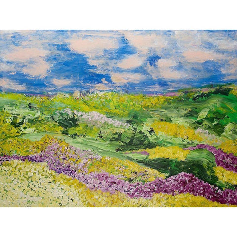 French Valley Black Modern Wood Framed Art Print with Double Matting by Friedlander, Allan