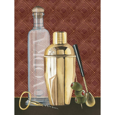 Bar Gatsby I White Modern Wood Framed Art Print by Popp, Grace