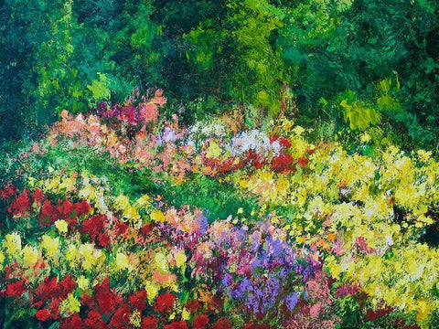 Forest Garden White Modern Wood Framed Art Print with Double Matting by Friedlander, Allan