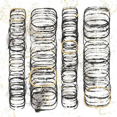 Seismic Order IV White Modern Wood Framed Art Print with Double Matting by Guthrie, Jenna