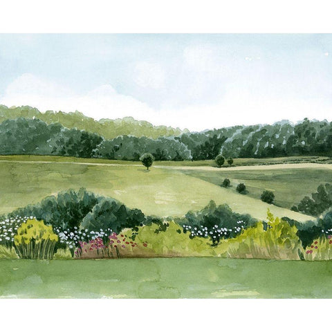 Idyllic Sunday I Gold Ornate Wood Framed Art Print with Double Matting by Popp, Grace