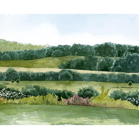 Idyllic Sunday II Black Modern Wood Framed Art Print by Popp, Grace