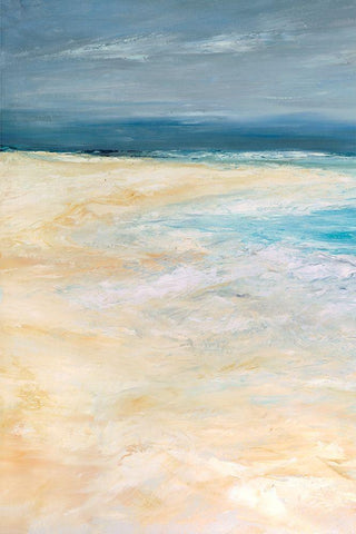 Storm at Sea I White Modern Wood Framed Art Print with Double Matting by Wilkins, Suzanne