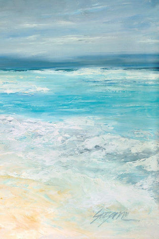 Storm at Sea II White Modern Wood Framed Art Print with Double Matting by Wilkins, Suzanne