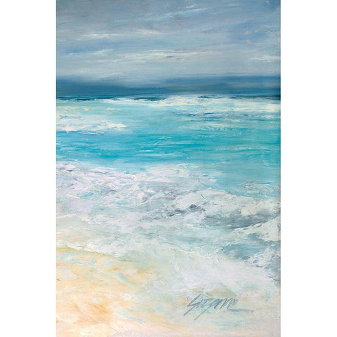 Storm at Sea II White Modern Wood Framed Art Print by Wilkins, Suzanne