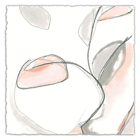 Blush Affinity III Black Modern Wood Framed Art Print by Vess, June Erica