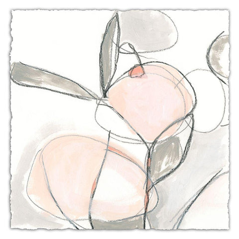 Blush Affinity VIII Gold Ornate Wood Framed Art Print with Double Matting by Vess, June Erica