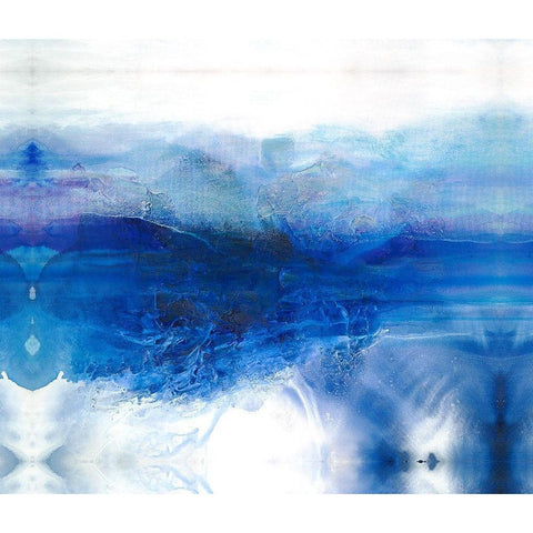 Restless Tide Black Modern Wood Framed Art Print by Guererra, Teodora