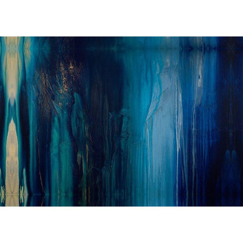 Emeralds and Sapphires Black Modern Wood Framed Art Print by Guererra, Teodora