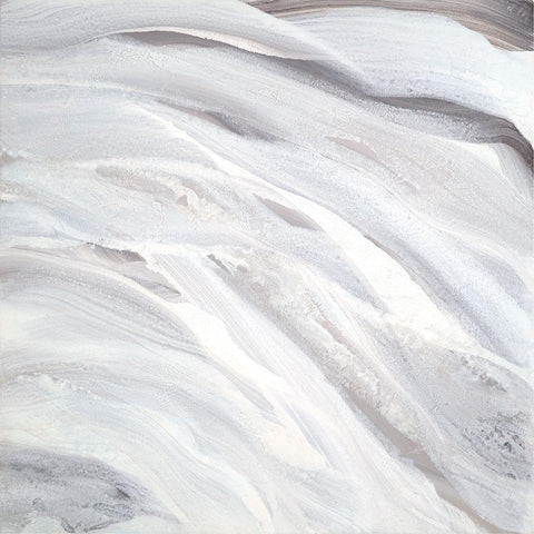 Silver Fragments II Black Modern Wood Framed Art Print by Guererra, Teodora