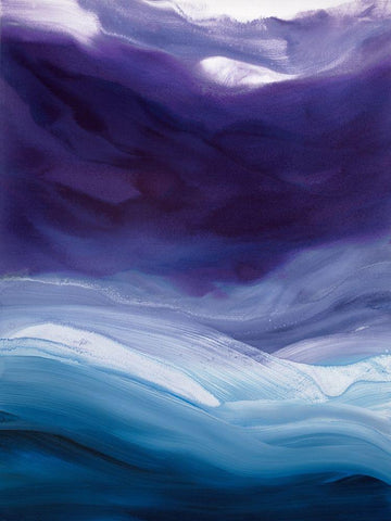 Lavender Sky Black Ornate Wood Framed Art Print with Double Matting by Guererra, Teodora