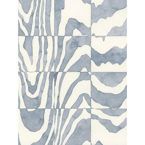 Indigo Grain I Black Modern Wood Framed Art Print by Galapon, Nikki