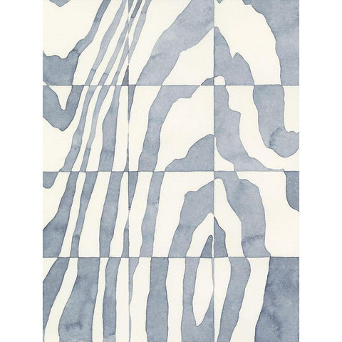 Indigo Grain III Black Modern Wood Framed Art Print with Double Matting by Galapon, Nikki