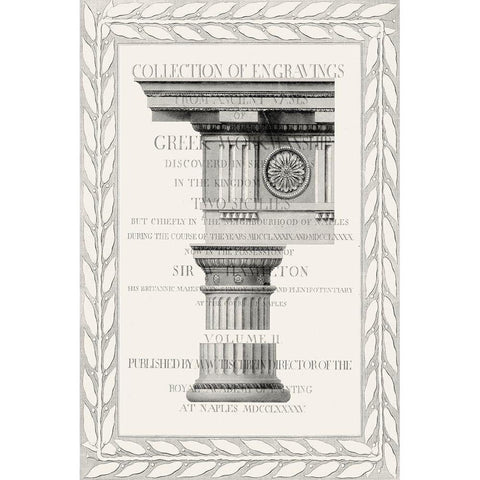 Column Overlay I White Modern Wood Framed Art Print by Vision Studio