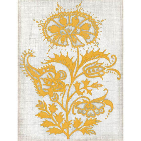 Saffron Detail II Black Modern Wood Framed Art Print with Double Matting by Meagher, Megan