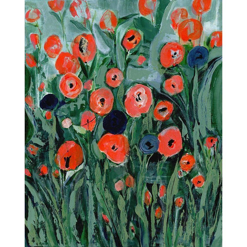 All that Jazz Garden II Gold Ornate Wood Framed Art Print with Double Matting by Daavettila, Tara