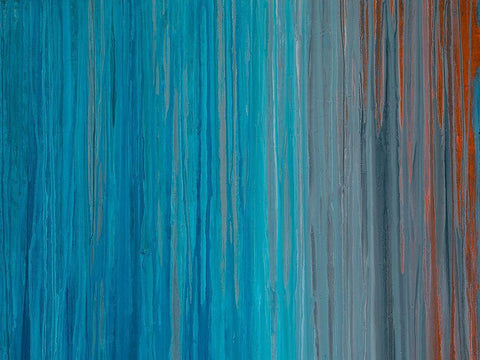 Drenched in Teal I White Modern Wood Framed Art Print with Double Matting by Guererra, Teodora