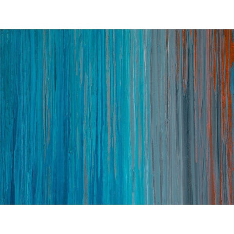 Drenched in Teal I Gold Ornate Wood Framed Art Print with Double Matting by Guererra, Teodora