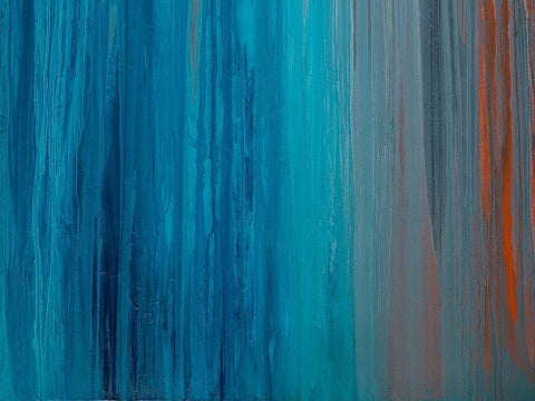 Drenched in Teal II Black Ornate Wood Framed Art Print with Double Matting by Guererra, Teodora