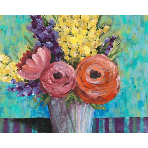 Early Summer Blooms I Black Modern Wood Framed Art Print with Double Matting by Moore, Regina