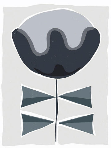 Mod Quirk VII White Modern Wood Framed Art Print with Double Matting by Delamater, Rob