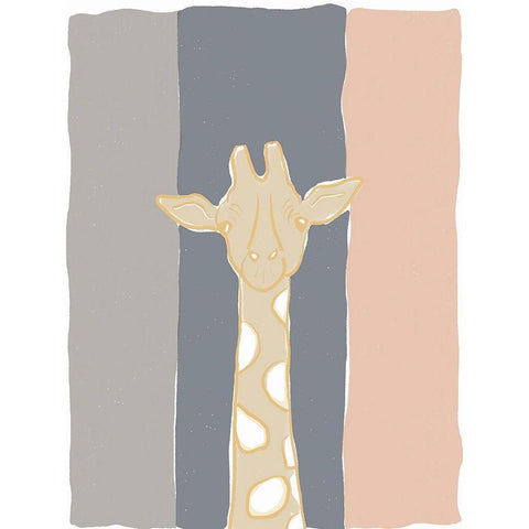 Pastel Zoo II White Modern Wood Framed Art Print by Delamater, Rob