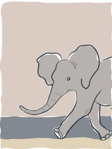 Pastel Zoo III Black Ornate Wood Framed Art Print with Double Matting by Delamater, Rob