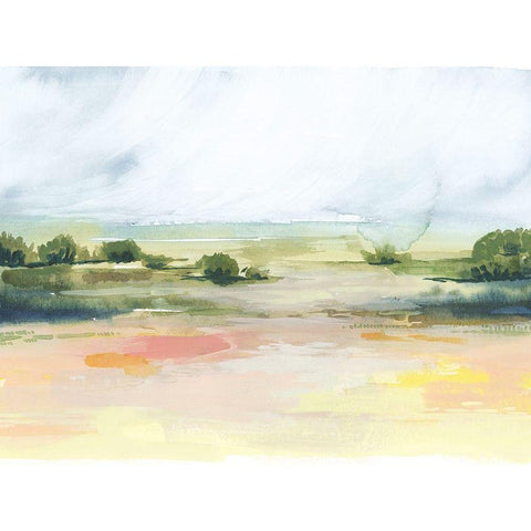 Sunlit Marsh I Black Modern Wood Framed Art Print with Double Matting by Popp, Grace