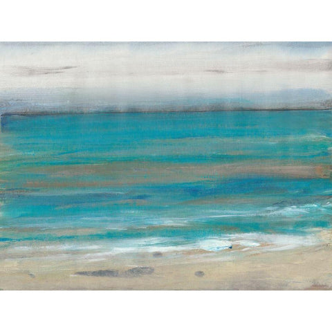 Seashore II Black Modern Wood Framed Art Print with Double Matting by OToole, Tim