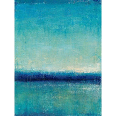 Blue Horizon I White Modern Wood Framed Art Print by OToole, Tim