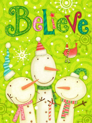 Bright Believe I White Modern Wood Framed Art Print with Double Matting by Eisner, Viv