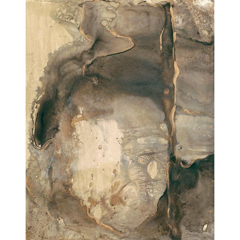 Ancient Rock I White Modern Wood Framed Art Print by Combs, Joyce
