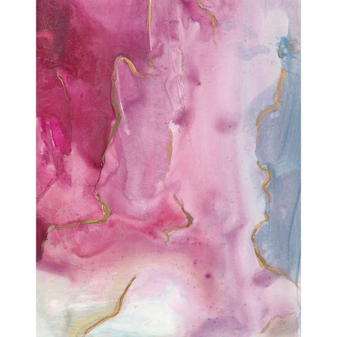 Magenta Dream I White Modern Wood Framed Art Print by Combs, Joyce