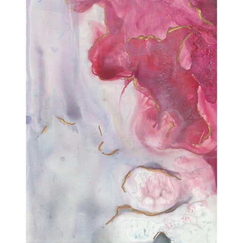 Magenta Dream II Black Modern Wood Framed Art Print by Combs, Joyce