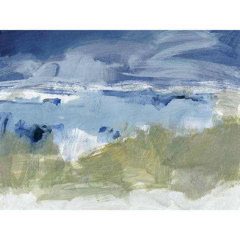Eastern Winds II Black Modern Wood Framed Art Print with Double Matting by Long, Christina