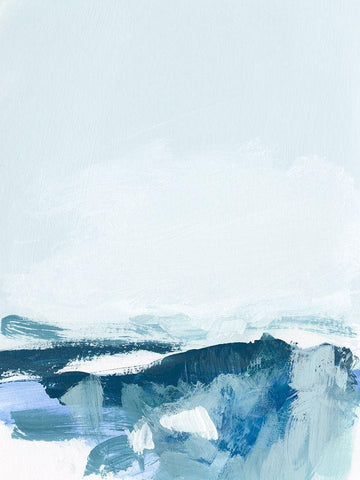 Coastal IV Black Ornate Wood Framed Art Print with Double Matting by Long, Christina